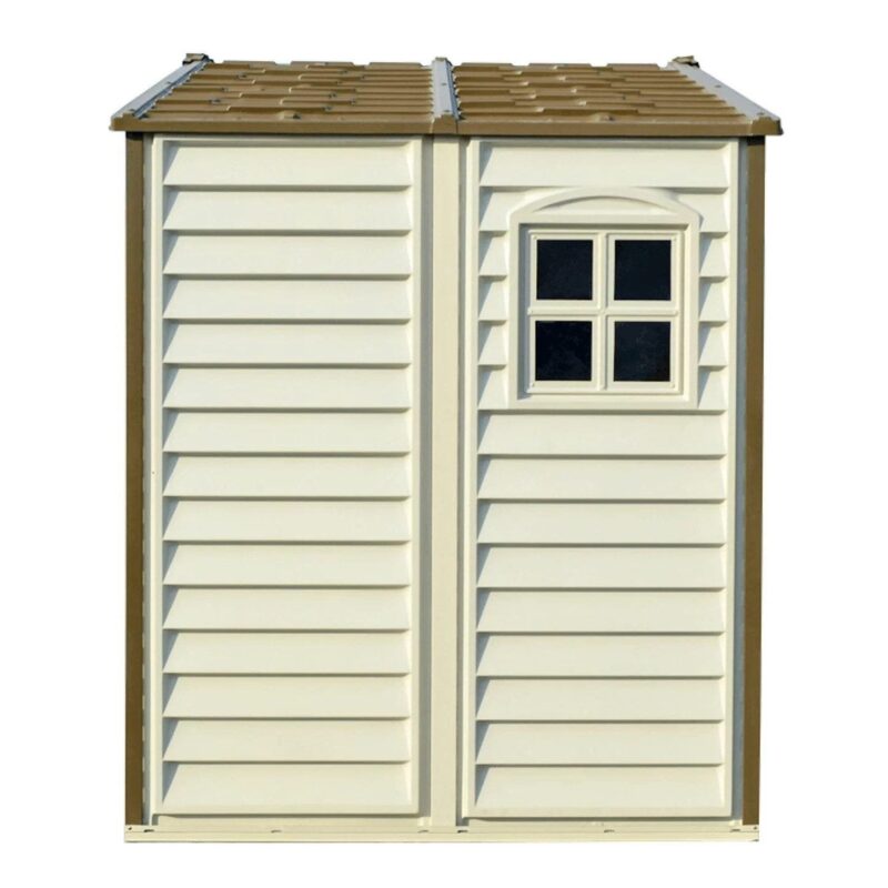 DuraMax 8ft x 6ft Storeall Vinyl Shed with Foundation Kit and window - Image 7