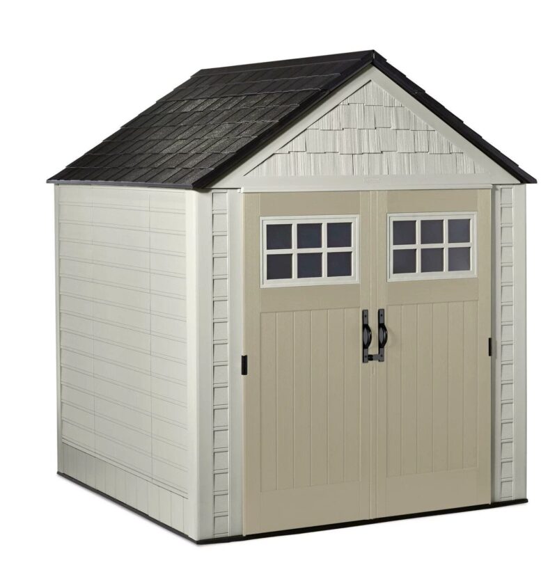 Rubbermaid 7?7 Ft Durable Weatherproof Resin Outdoor Storage Shed