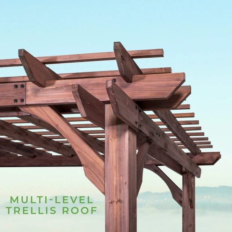 Somerville 14×10 pergola ? walnut stain - Image 8