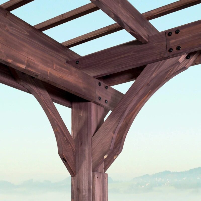 14×10 Somerville Pergola – Walnut Stain - Image 2