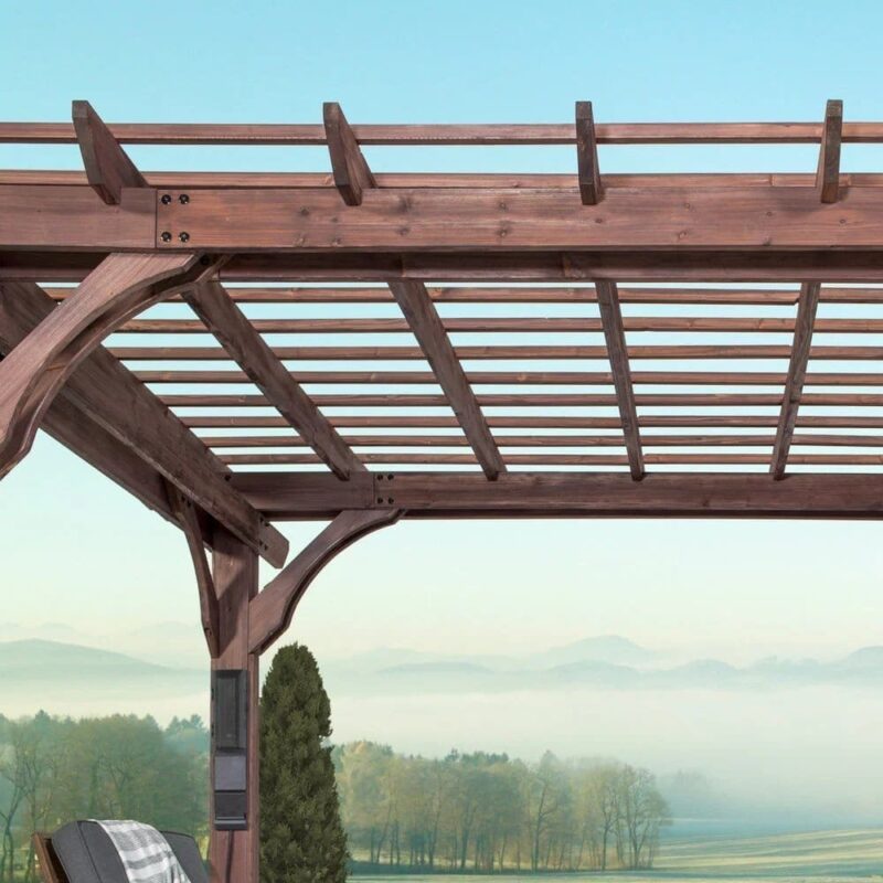 Somerville 14×10 pergola ? walnut stain - Image 7